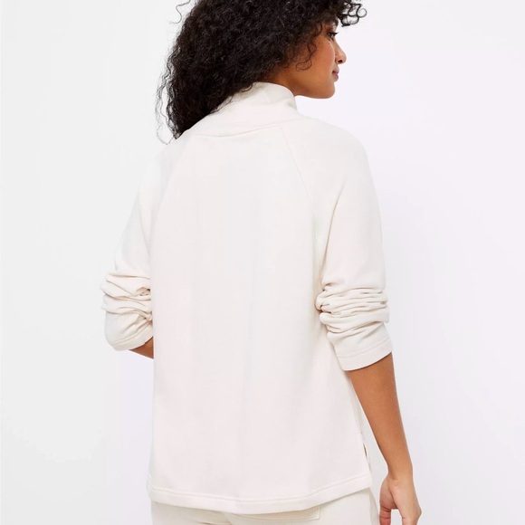 Lou & Grey Soft Cream Terry Turtleneck Sweater - Picture 2 of 8